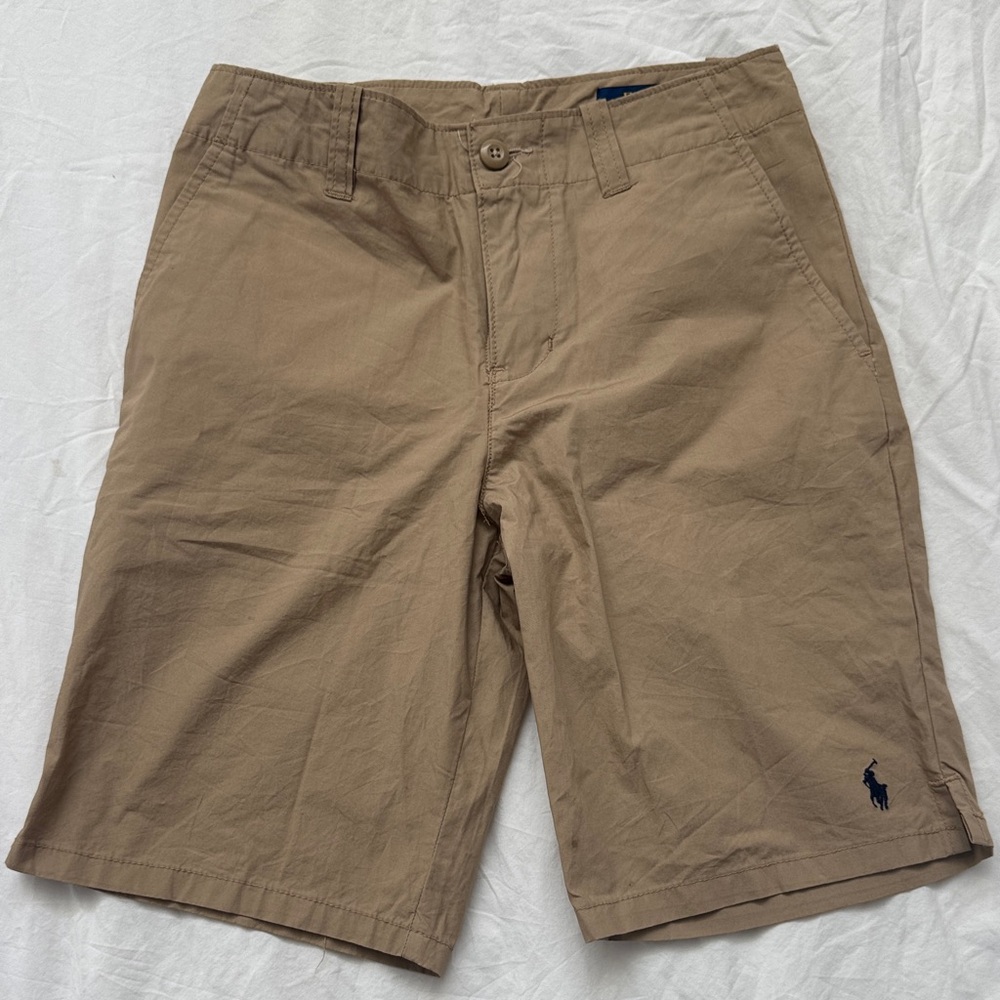 Polo Ralph Lauren Boys Khaki Chino Shorts Size 10 NWT Boating Khaki
